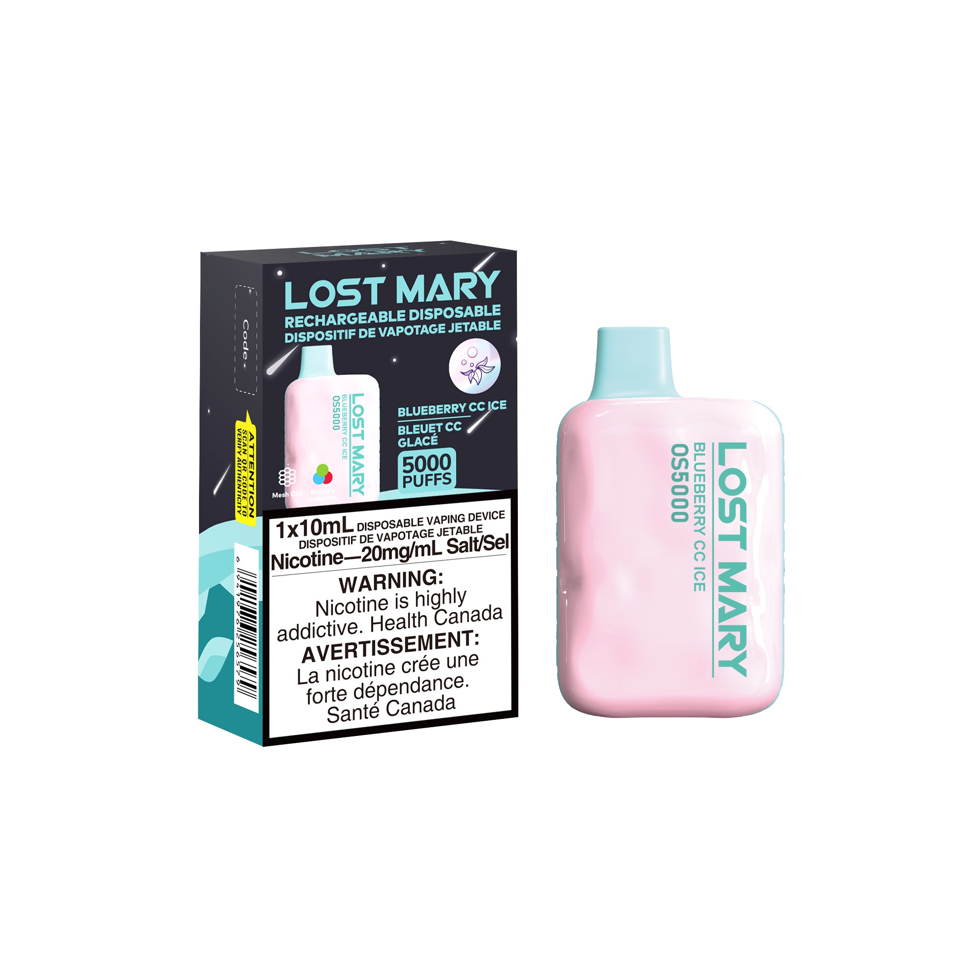 Blueberry CC Lost Mary OS5000 Disposable Keswick Alliston Newmarket Woodbridge Vaughan GTA Toronto Ontario Canada