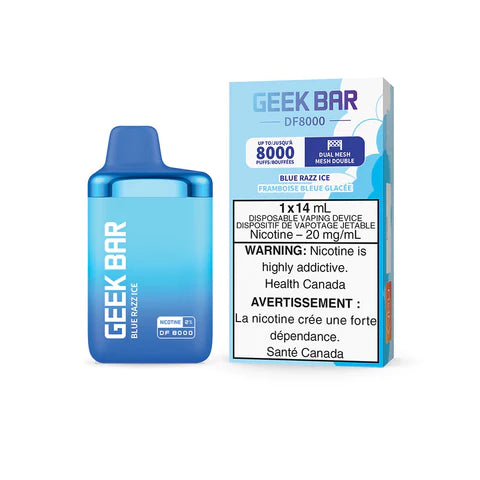 Blue Razz Ice Geek Bar DF8000 Keswick Alliston Newmarket Woodbridge Vaughan GTA Toronto Ontario Canada
