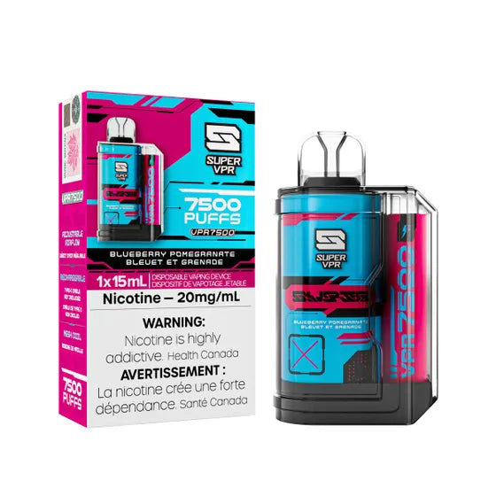 Blueberry Pomegranate Super VPR 7500 Disposable Keswick Alliston Newmarket Woodbridge Vaughan GTA Toronto Ontario Canada