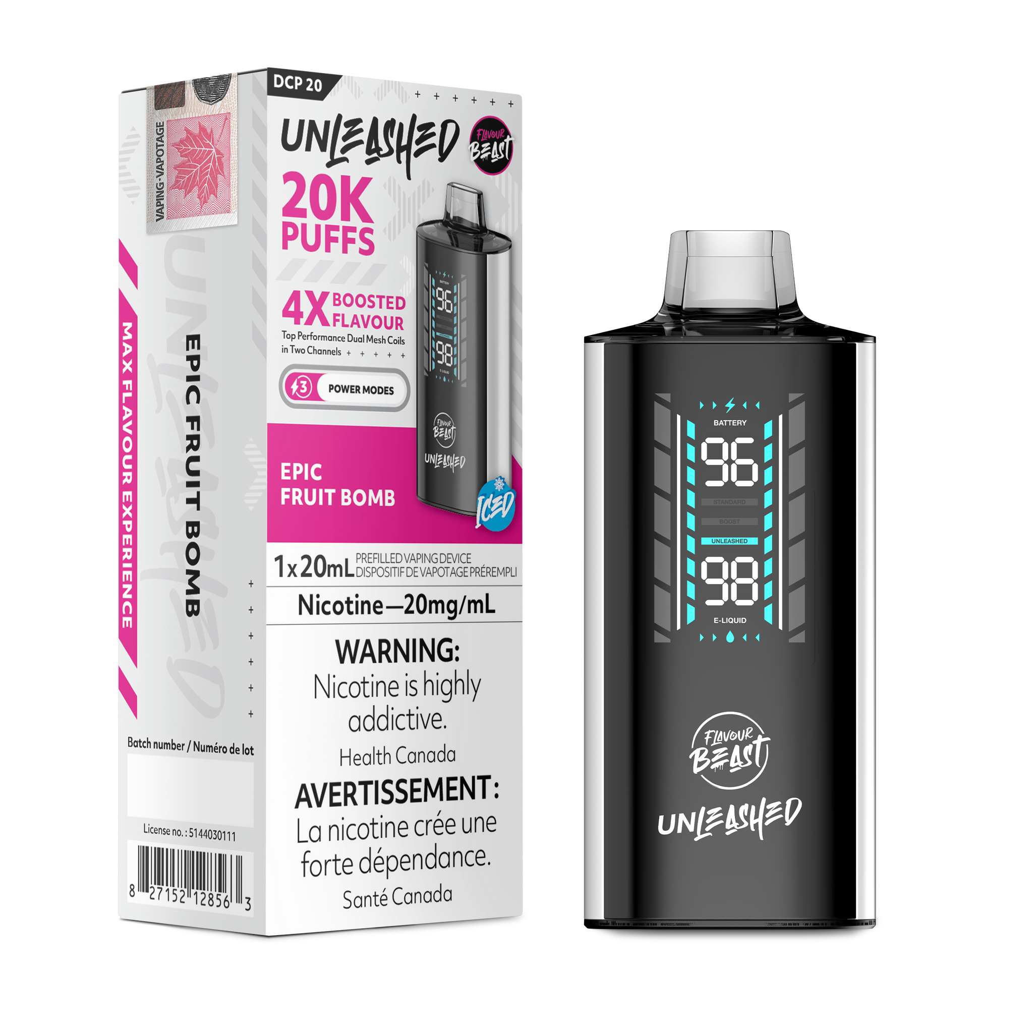Epic Fruit Bomb Flavour Beast Unleashed DCP20 Disposable Keswick Alliston Newmarket Woodbridge Vaughan Toronto GTA Ontario Canada