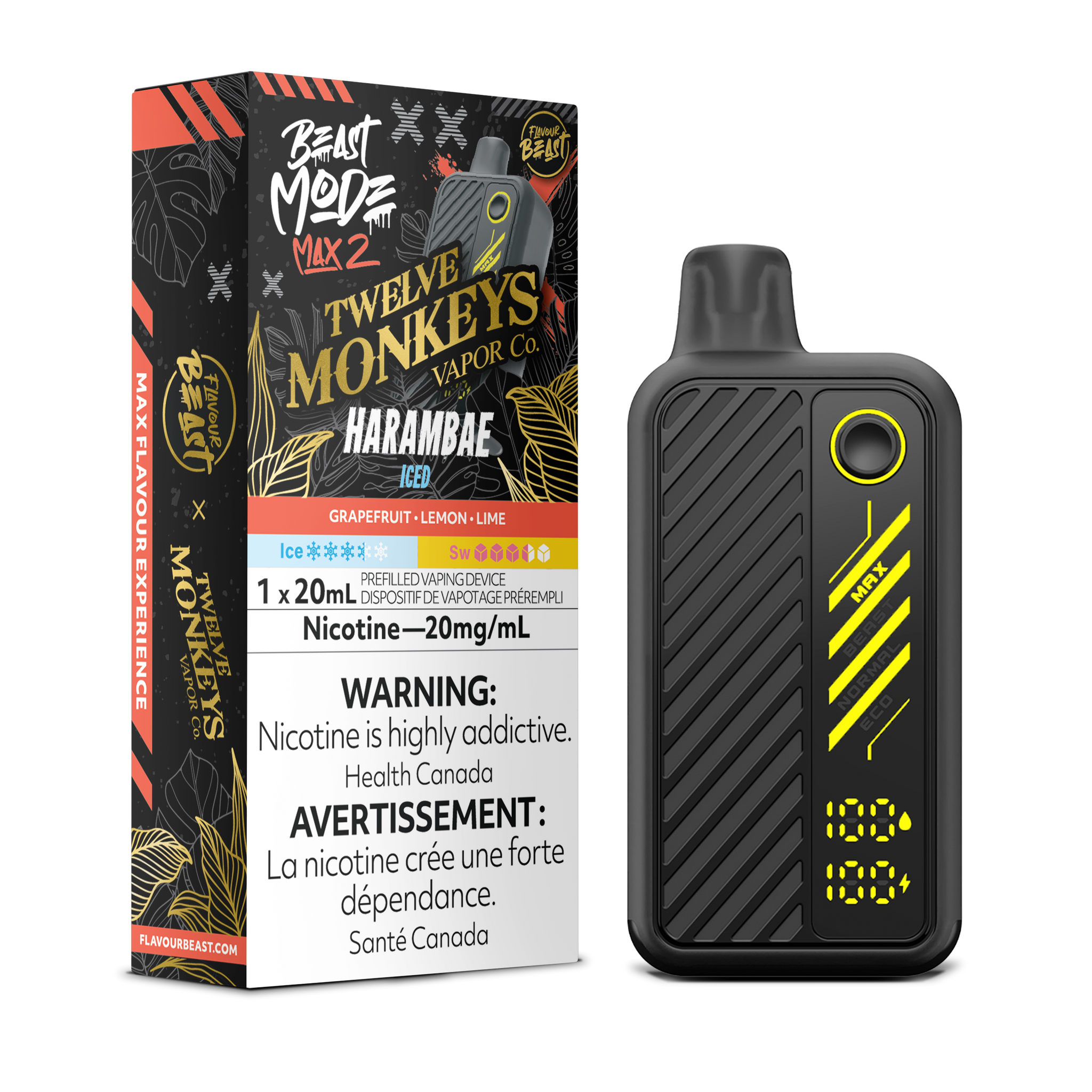 Harambae Iced Flavour Beast Beast Mode MAX 2 50K Keswick Alliston Newmarket Woodbridge Vaughan Toronto GTA Ontario Canada