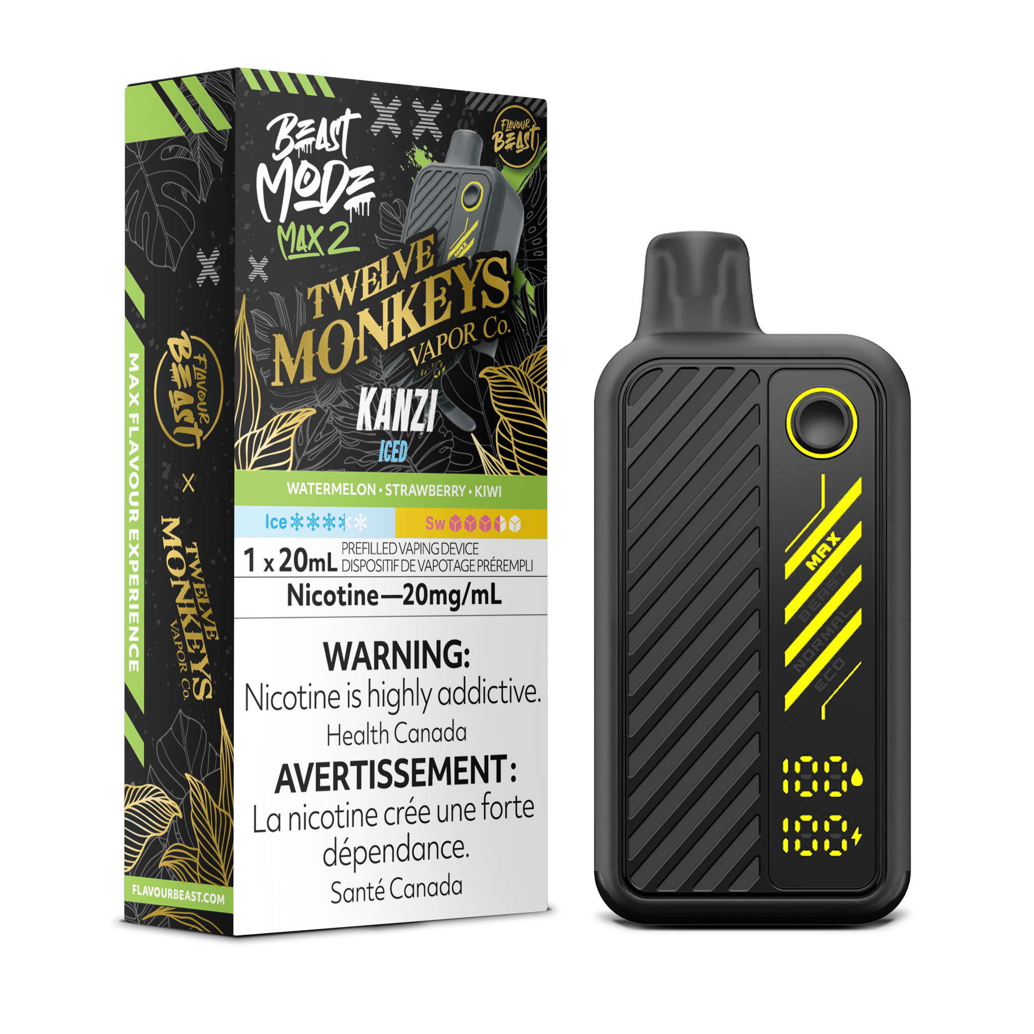 Kanzi Iced Flavour Beast Beast Mode MAX 2 50K Keswick Alliston Newmarket Woodbridge Vaughan Toronto GTA Ontario Canada