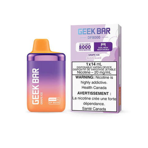 Grape Ice Geek Bar DF8000 Keswick Alliston Newmarket Woodbridge Vaughan GTA Toronto Ontario Canada