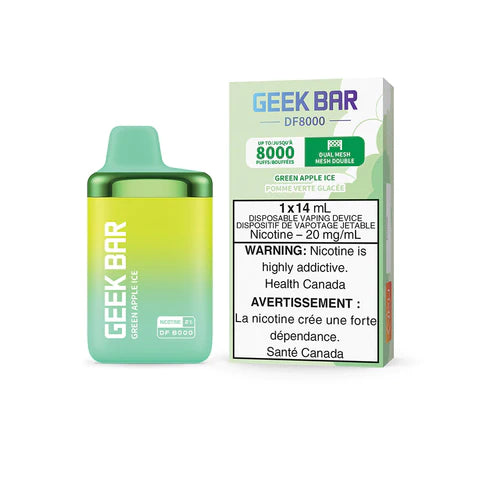 Green Apple Ice Geek Bar DF8000 Keswick Alliston Newmarket Woodbridge Vaughan GTA Toronto Ontario Canada