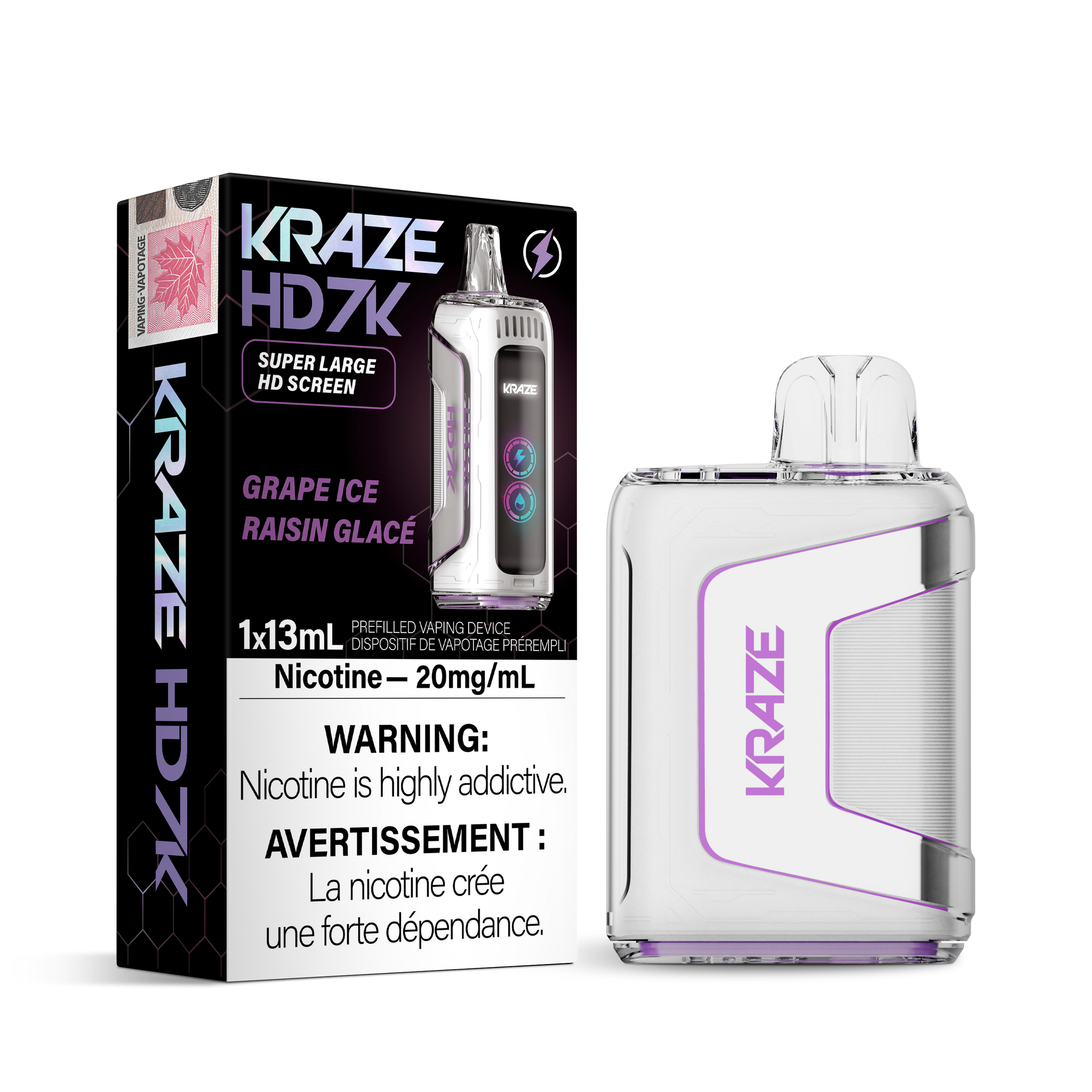 Grape Ice KRAZE HD7K Keswick Alliston Newmarket Woodbridge Vaughan Toronto GTA Ontario Canada