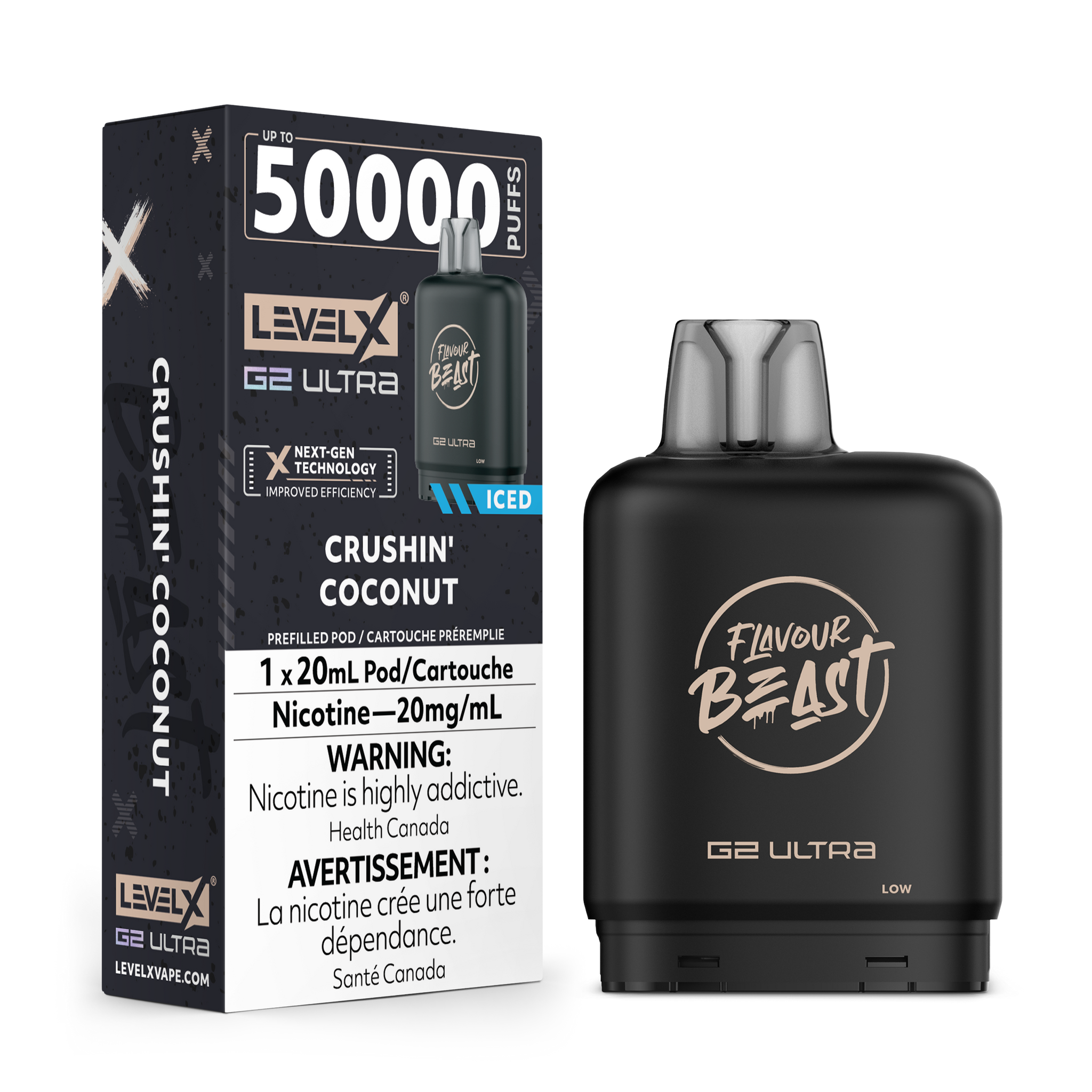 Crushin Coconut LEVEL X G2 Ultra 50K Pod Keswick Alliston Newmarket Woodbridge Vaughan Toronto GTA Ontario Canada