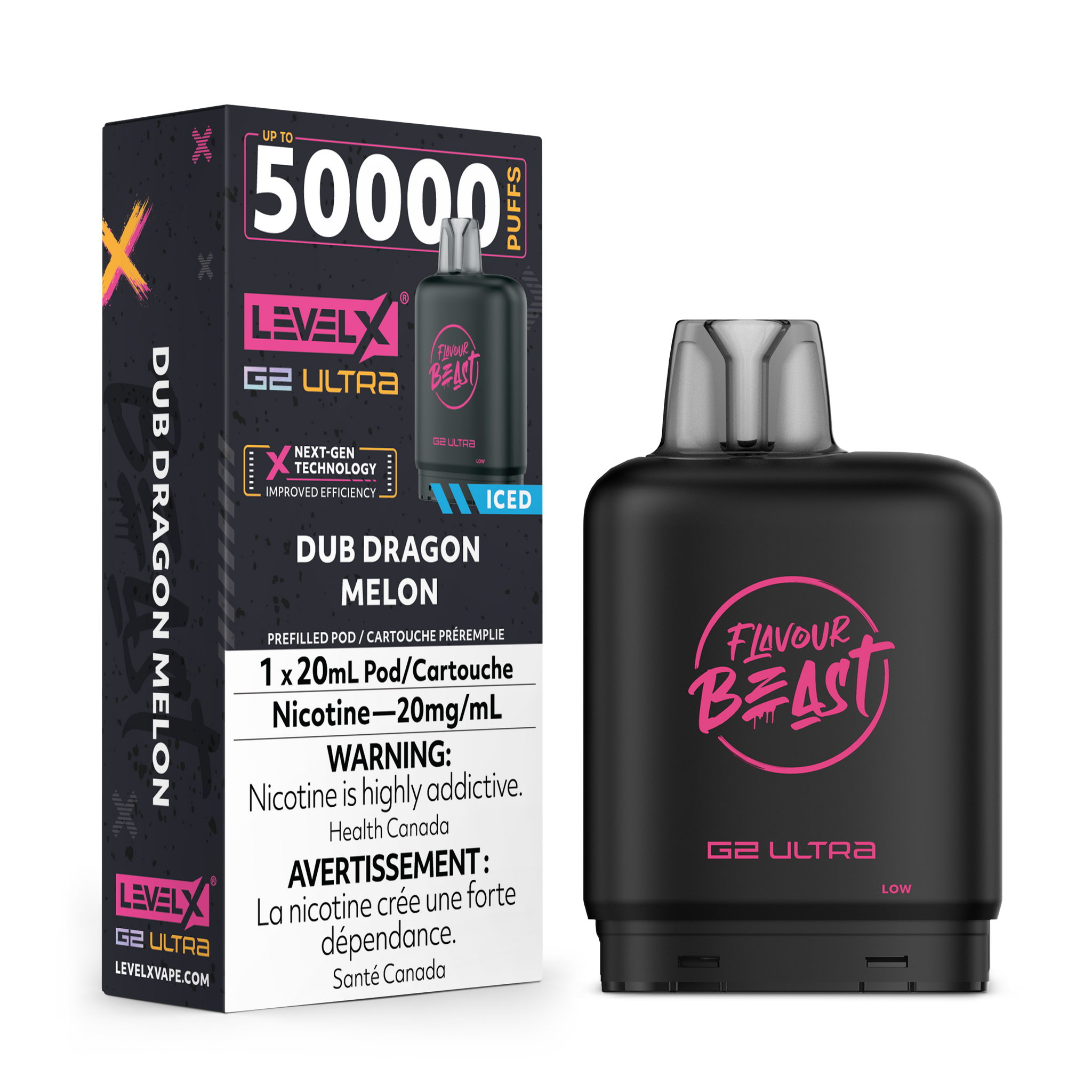 Dub Dragon Melon LEVEL X G2 Ultra 50K Pod Keswick Alliston Newmarket Woodbridge Vaughan Toronto GTA Ontario Canada