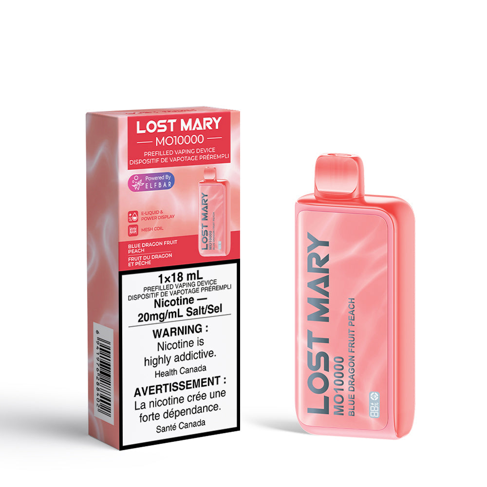 Blue Dragon Fruit Peach Lost Mary MO10000 Disposable Keswick Alliston Newmarket Woodbridge Vaughan GTA Toronto Ontario Canada