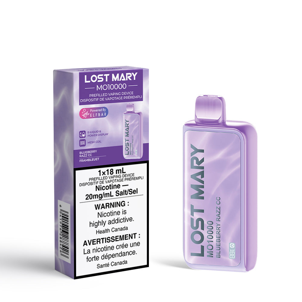 Blueberry Razz CC Lost Mary MO10000 Disposable Keswick Alliston Newmarket Woodbridge Vaughan GTA Toronto Ontario Canada
