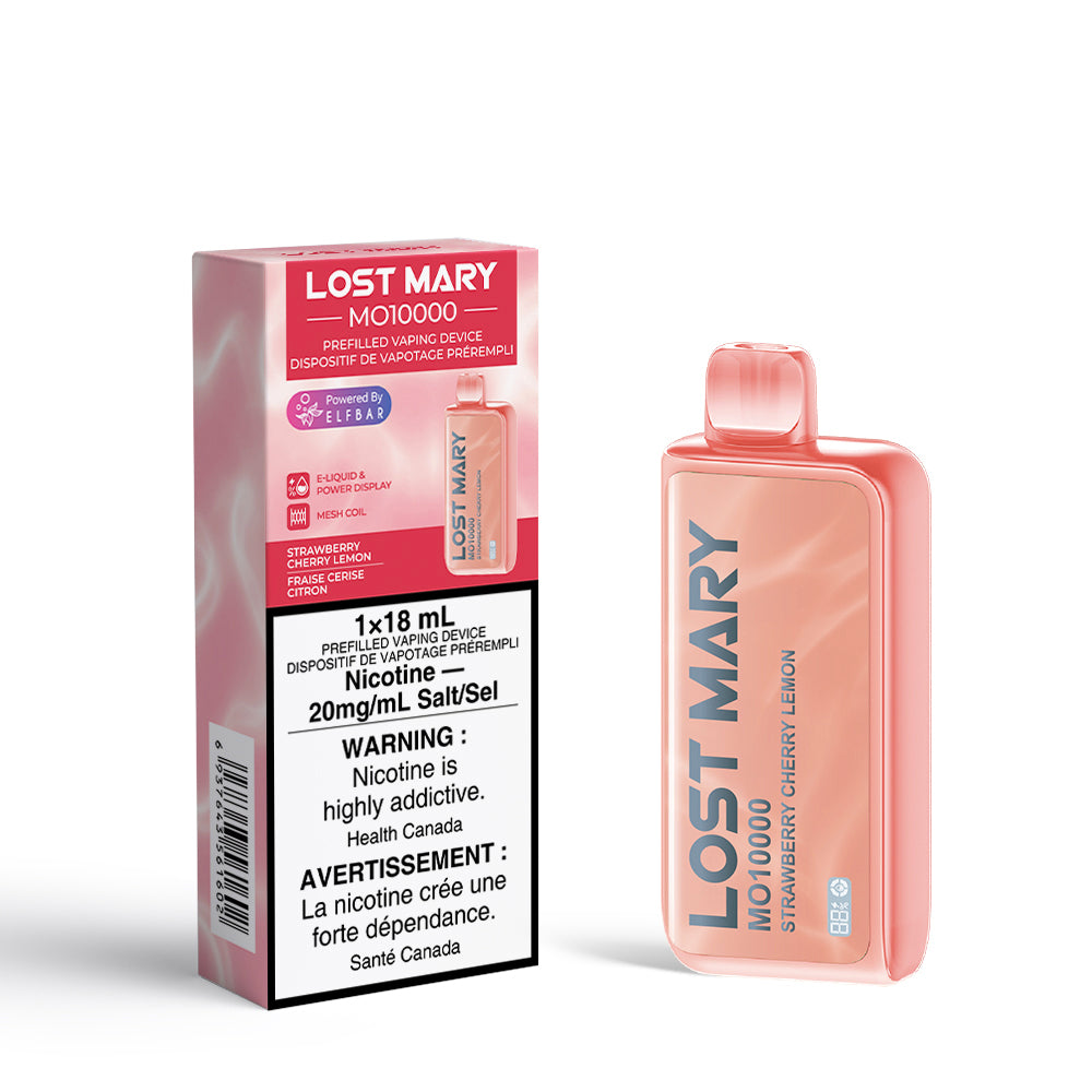 Strawberry Cherry Lemon Lost Mary MO10000 Disposable Keswick Alliston Newmarket Woodbridge Vaughan GTA Toronto Ontario Canada