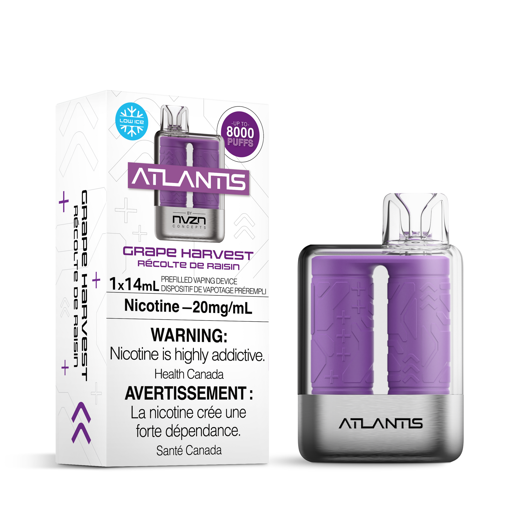 Grape Harvest NVZN Atlantis 8K Disposable Keswick Alliston Newmarket Woodbridge Vaughan Toronto GTA Ontario Canada