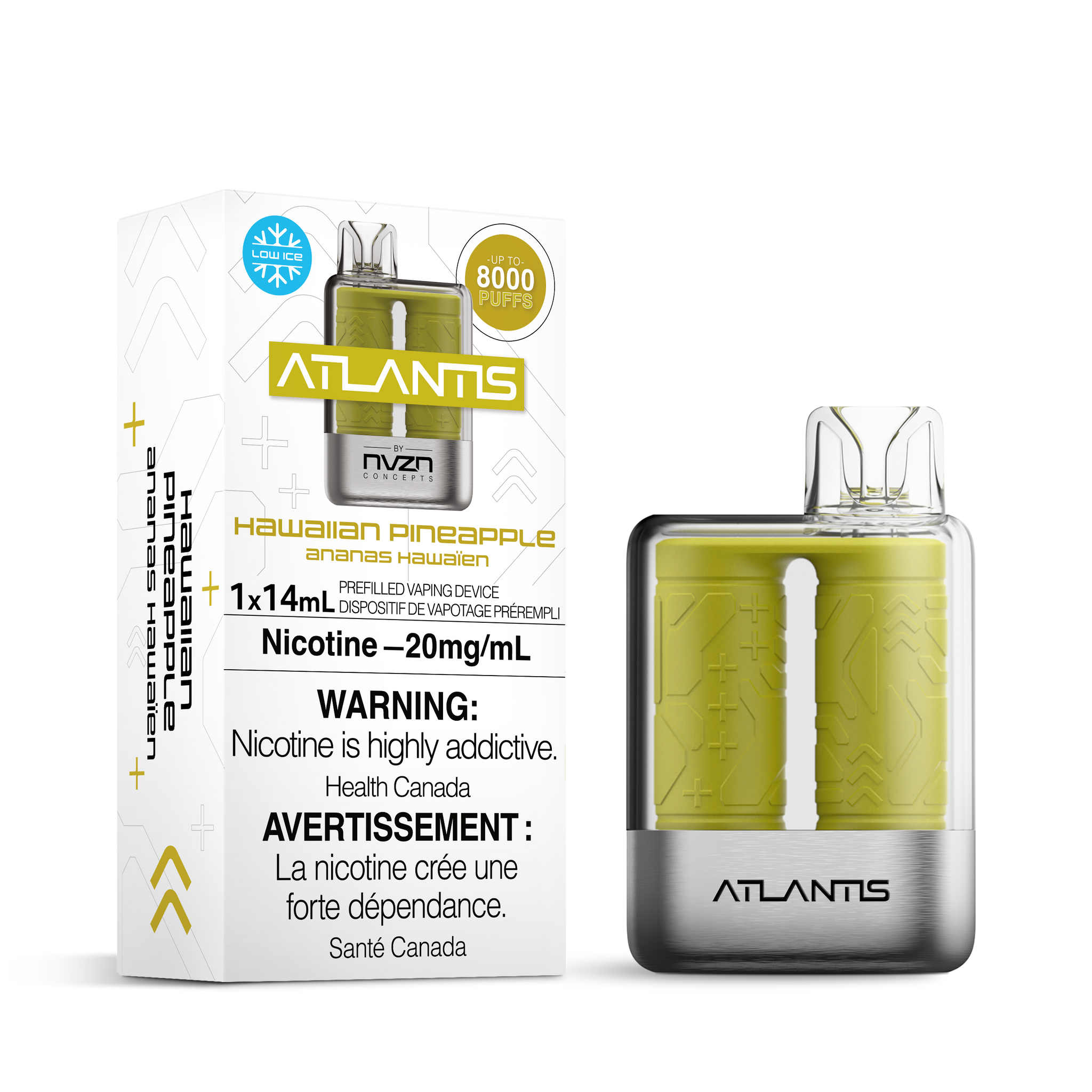 Hawaiian Pineapple NVZN Atlantis 8K Disposable Keswick Alliston Newmarket Woodbridge Vaughan Toronto GTA Ontario Canada