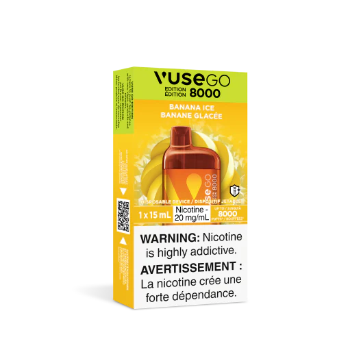 Banana Ice VUSE GO 8000 Disposable Keswick Alliston Newmarket Woodbridge Vaughan Toronto GTA Ontario Canada