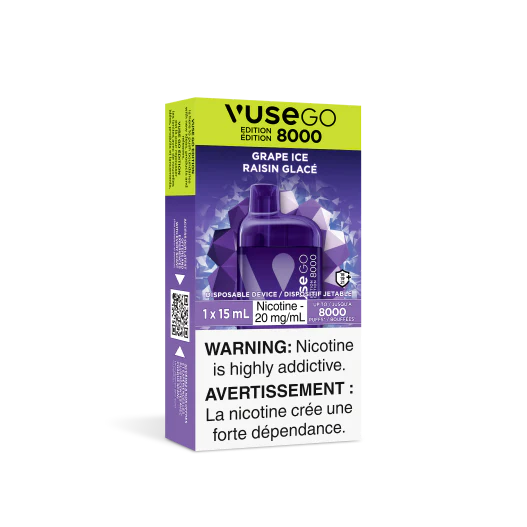 Grape Ice VUSE GO 8000 Disposable Keswick Alliston Newmarket Woodbridge Vaughan Toronto GTA Ontario Canada