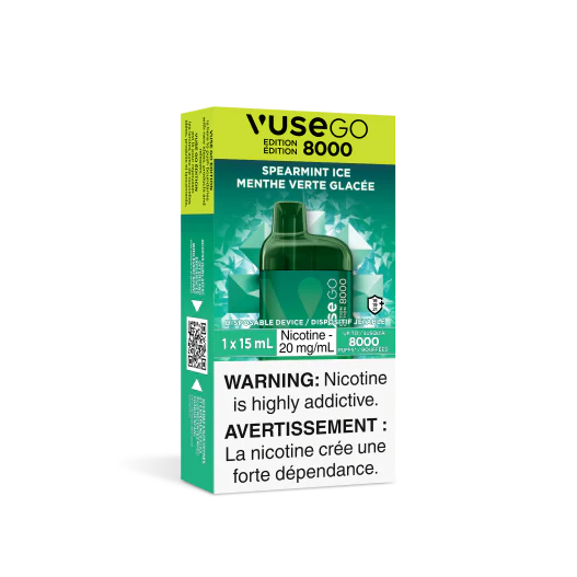 Spearmint Ice VUSE GO 8000 Disposable Keswick Alliston Newmarket Woodbridge Vaughan Toronto GTA Ontario Canada