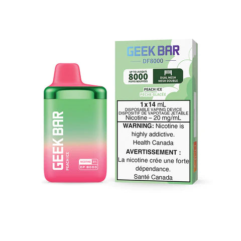 Peach Ice Geek Bar DF8000 Keswick Alliston Newmarket Woodbridge Vaughan GTA Toronto Ontario Canada