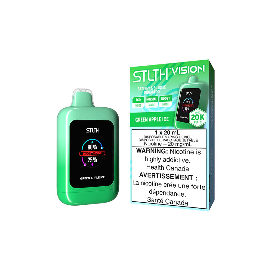 Green Apple Ice STLTH VISION Disposable Keswick Alliston Newmarket Woodbridge Vaughan Toronto GTA Ontario Canada