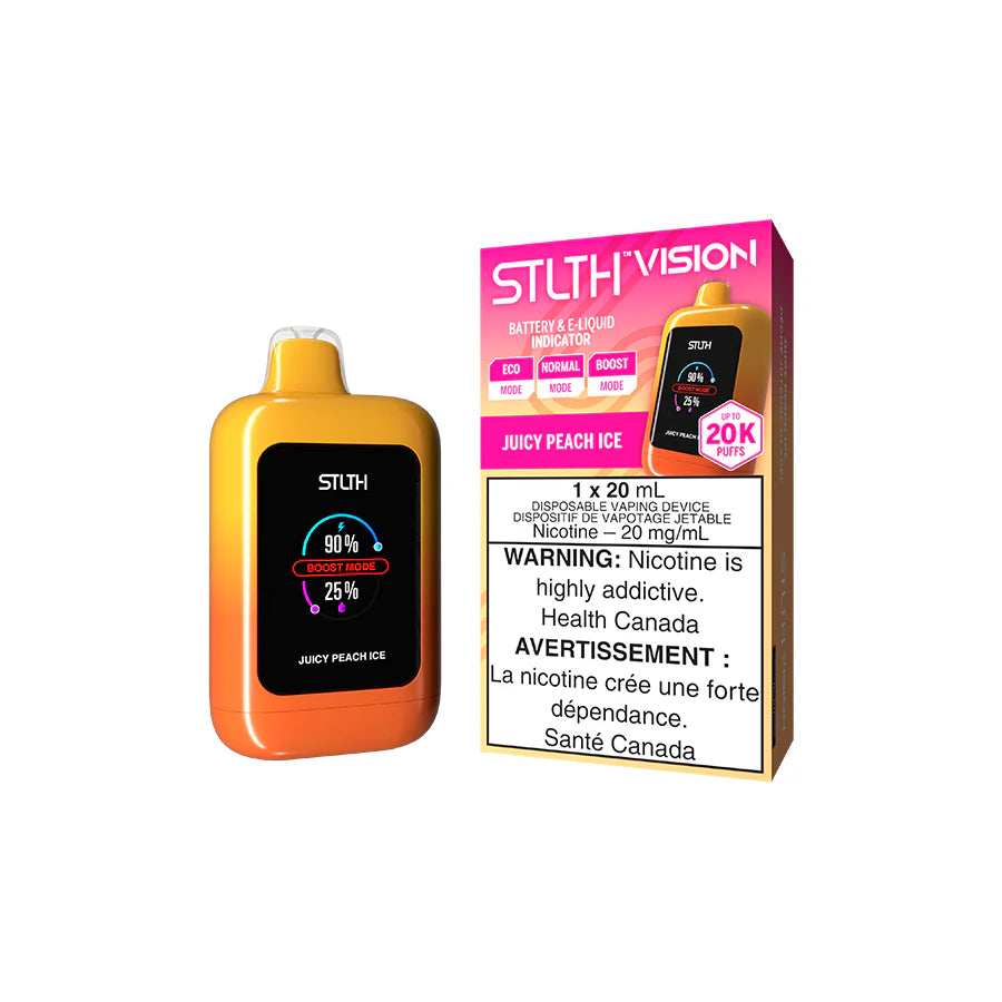 Juicy Peach Ice STLTH VISION Disposable Keswick Alliston Newmarket Woodbridge Vaughan Toronto GTA Ontario Canada