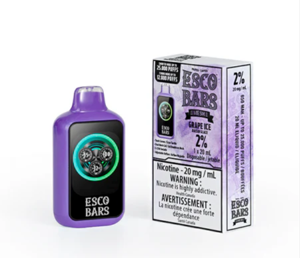 Grape Ice ESCO Bars 25K Disposable Keswick Alliston Newmarket Woodbridge Vaughan GTA Toronto Ontario Canada