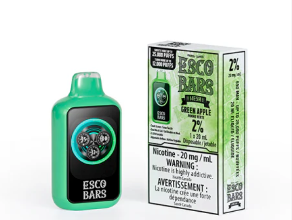 Green Apple ESCO Bars 25K Disposable Keswick Alliston Newmarket Woodbridge Vaughan GTA Toronto Ontario Canada
