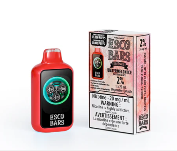 Watermelon Ice ESCO Bars 25K Disposable Keswick Alliston Newmarket Woodbridge Vaughan GTA Toronto Ontario Canada