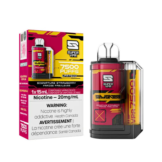 Signature Strawberry Super VPR 7500 Disposable Keswick Alliston Newmarket Woodbridge Vaughan GTA Toronto Ontario Canada