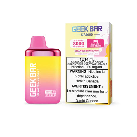 Strawberry Mango Ice Geek Bar DF8000 Keswick Alliston Newmarket Woodbridge Vaughan GTA Toronto Ontario Canada
