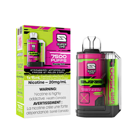Strawberry Watermelon Super VPR 7500 Disposable Keswick Alliston Newmarket Woodbridge Vaughan GTA Toronto Ontario Canada