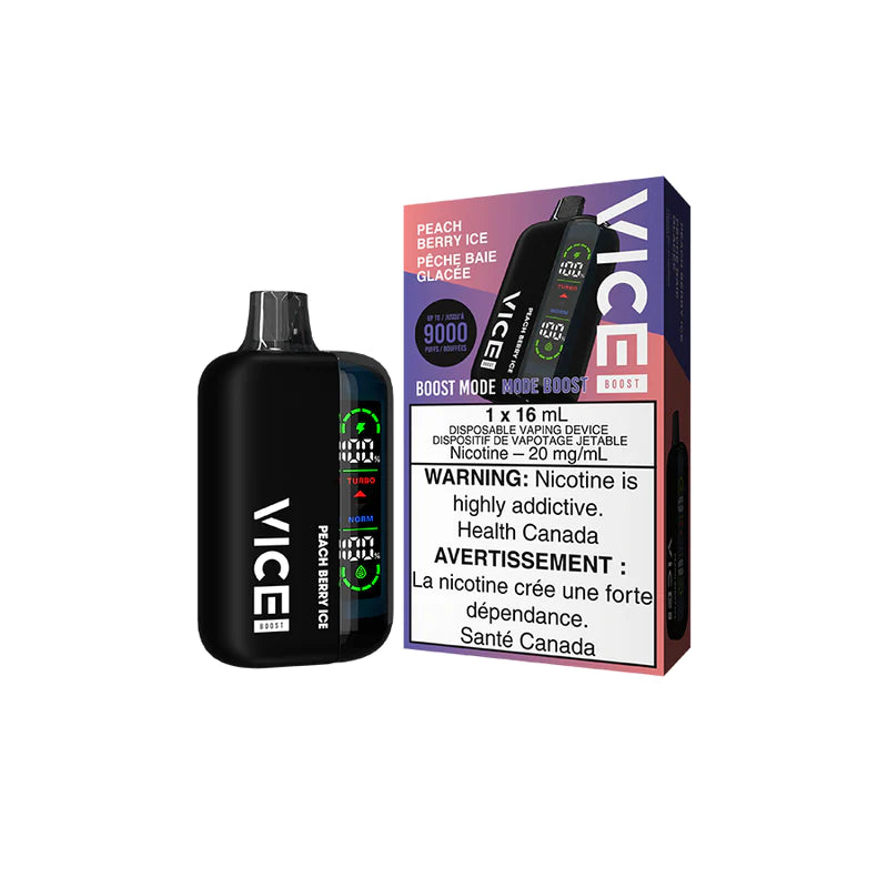 Peach Berry Ice Vice Boost Disposable Keswick Alliston Newmarket Woodbridge Vaughan Toronto GTA Ontario Canada