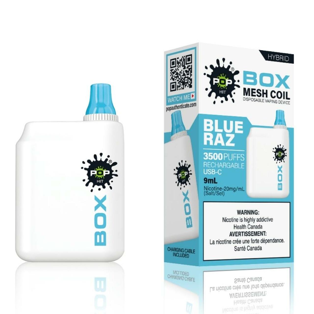 Blue Razz Pop Box 3500 Disposable Alliston Newmarket Woodbridge Vaughan Toronto GTA Ontario Canada