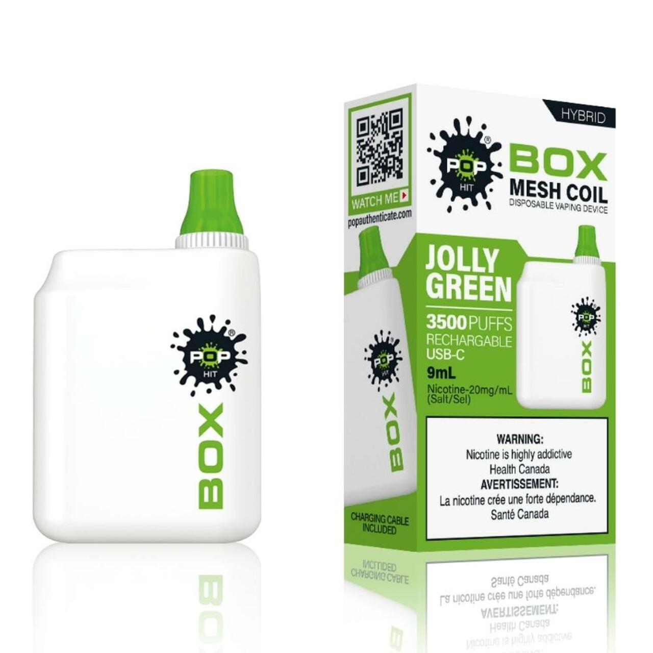 Jolly Green Pop Box 3500 Disposable Alliston Newmarket Woodbridge Vaughan Toronto GTA Ontario Canada