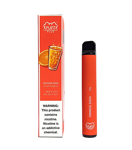 Soda Flavor Vapes Orange Soda Puff Bar PLUS Disposable Alliston Newmarket Woodbridge Vaughan Toronto GTA Ontario Soda Flavor Vapes Orange Soda Puff Bar PLUS Disposable Alliston Newmarket Woodbridge Vaughan Toronto GTA Ontario