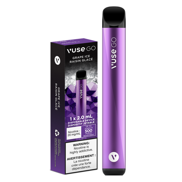 Vuse Go 2000 Puffs Grape Ice VUSE GO Disposable Keswick Alliston Newmarket Woodbridge Vaughan Toronto GTA Vuse Go 2000 Puffs Grape Ice VUSE GO Disposable Keswick Alliston Newmarket Woodbridge Vaughan Toronto GTA