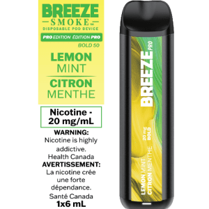 Lemon Mint Breeze Pro Disposable Keswick Alliston Newmarket Woodbridge  Vaughan Toronto GTA Ontario Canada