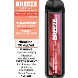 Strawberry Peach Mint Breeze Pro Disposable Keswick Alliston Newmarket  Woodbridge Vaughan Toronto GTA Ontario Canada