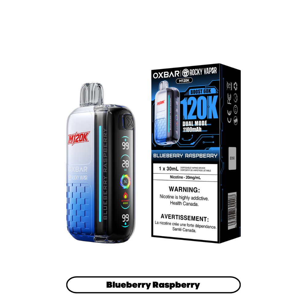 Blueberry Raspberry OXBAR M120K Keswick Alliston Newmarket Woodbridge Vaughan GTA Toronto Ontario Canada
