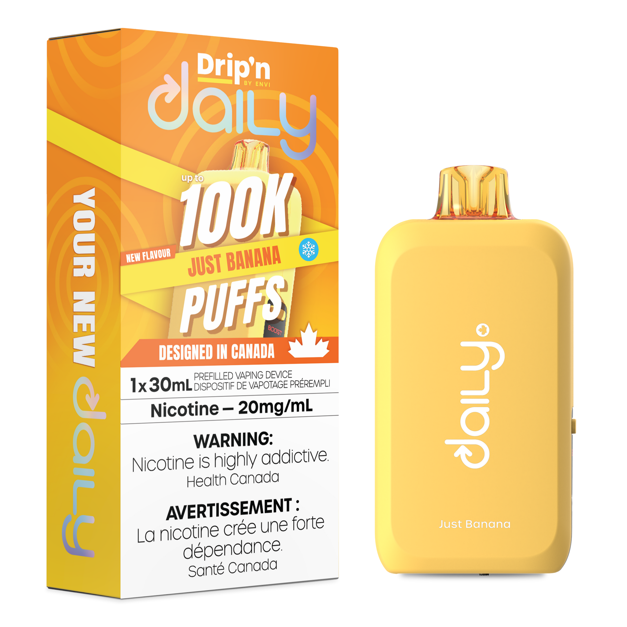 Just Mango Drip'n Daily 100K Disposable Keswick Alliston Newmarket Vaughan Woodbridge Toronto Ontario Canada