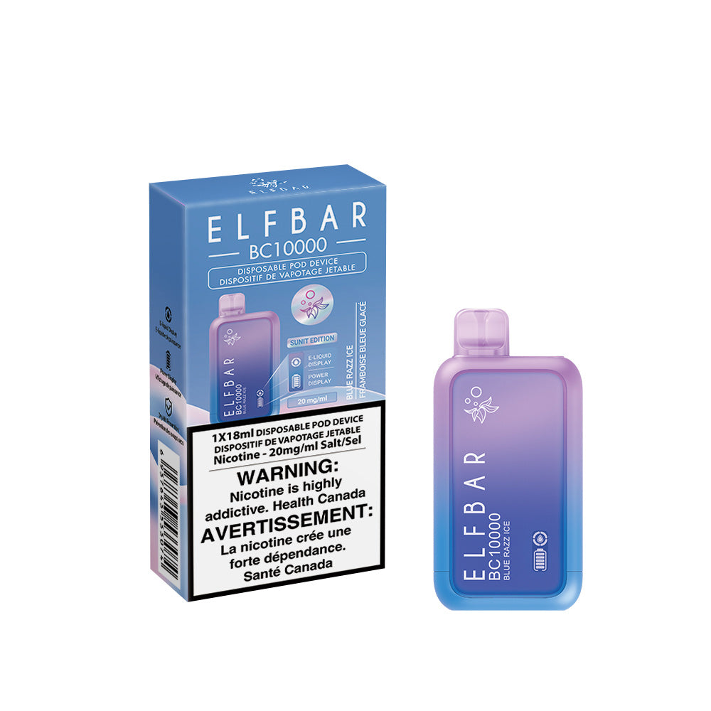 Blue Razz Ice ELF Bar BC10000 Disposable Keswick Alliston Newmarket Woodbridge Vaughan GTA Toronto Ontario Canada