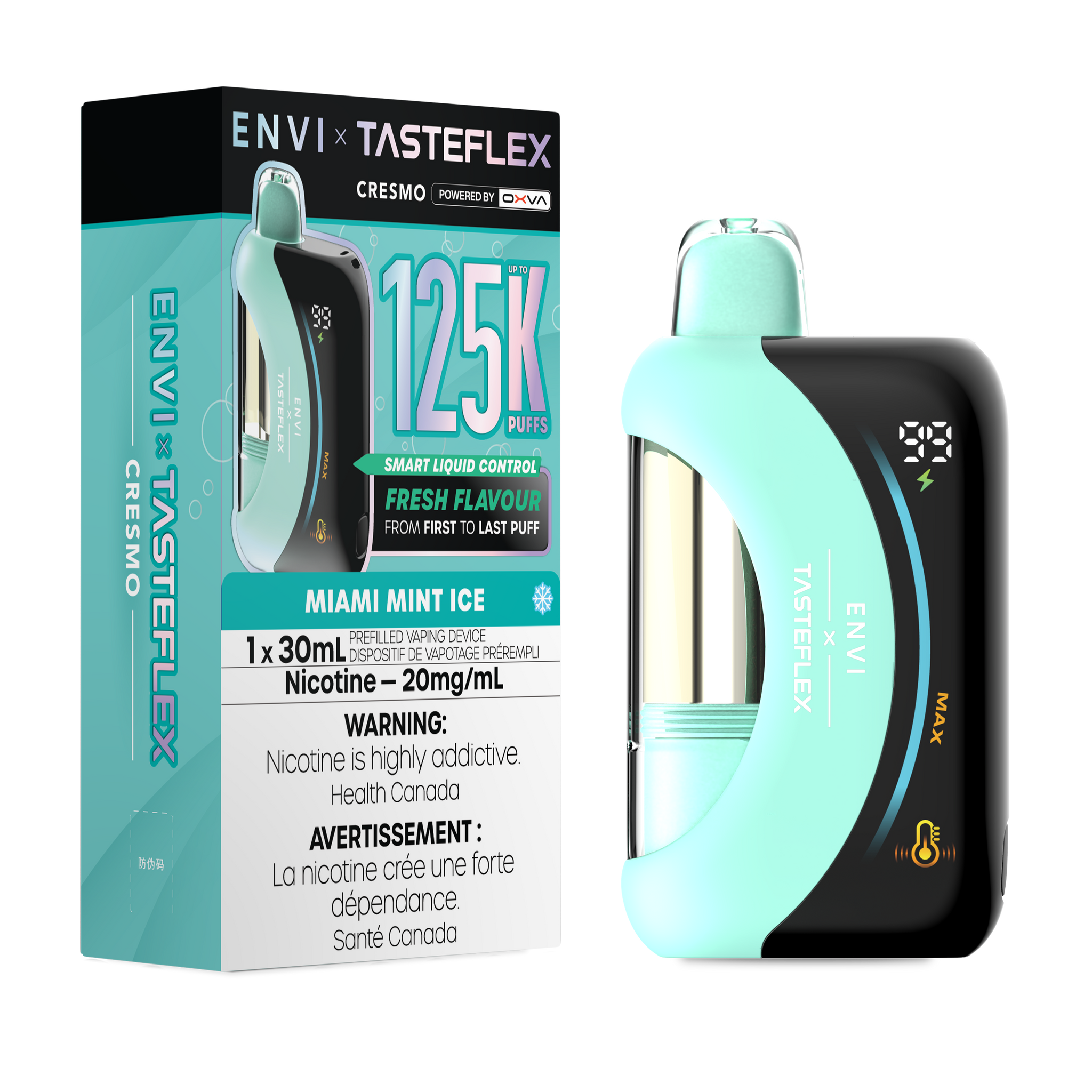 Miami Mint Ice ENVI Tasteflex Cresmo 125K Disposable Keswick Alliston Newmarket Woodbridge Vaughan Toronto GTA Ontario Canada