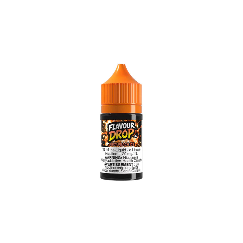 Juicy Peach Ice Flavour Drop Nic Salt Keswick Alliston Newmarket Woodbridge Vaughan GTA Newmarket Toronto Ontario Canada