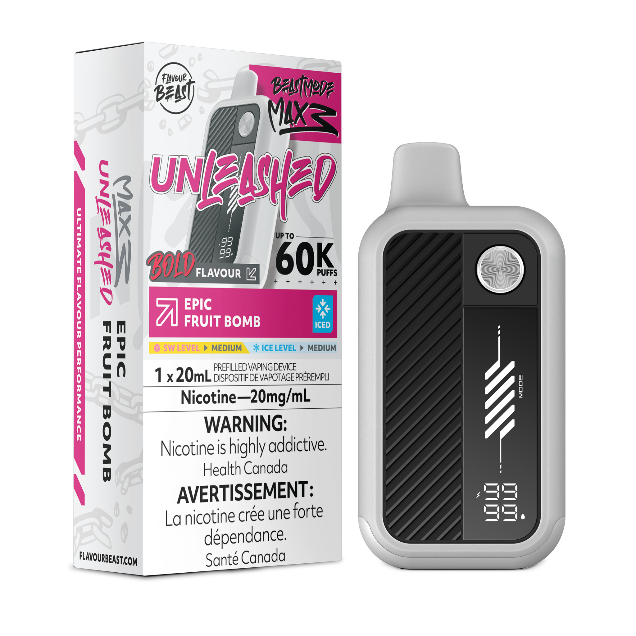 Epic Fruit Bomb Flavour Beast Beast Mode MAX 3 60K Keswick Alliston Newmarket Woodbridge Vaughan Toronto GTA Ontario Canada