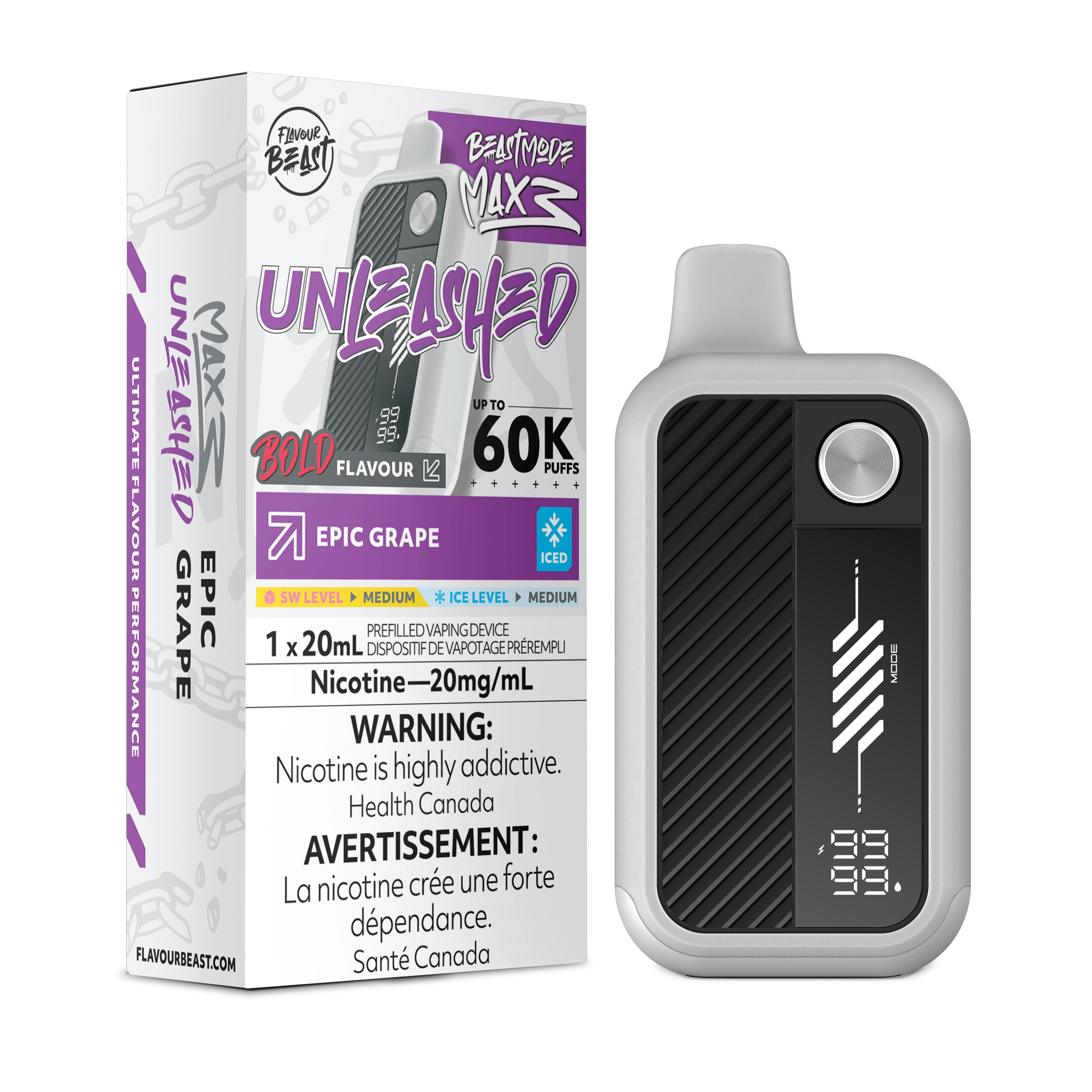 Epic Grape Flavour Beast Beast Mode MAX 3 60K Keswick Alliston Newmarket Woodbridge Vaughan Toronto GTA Ontario Canada