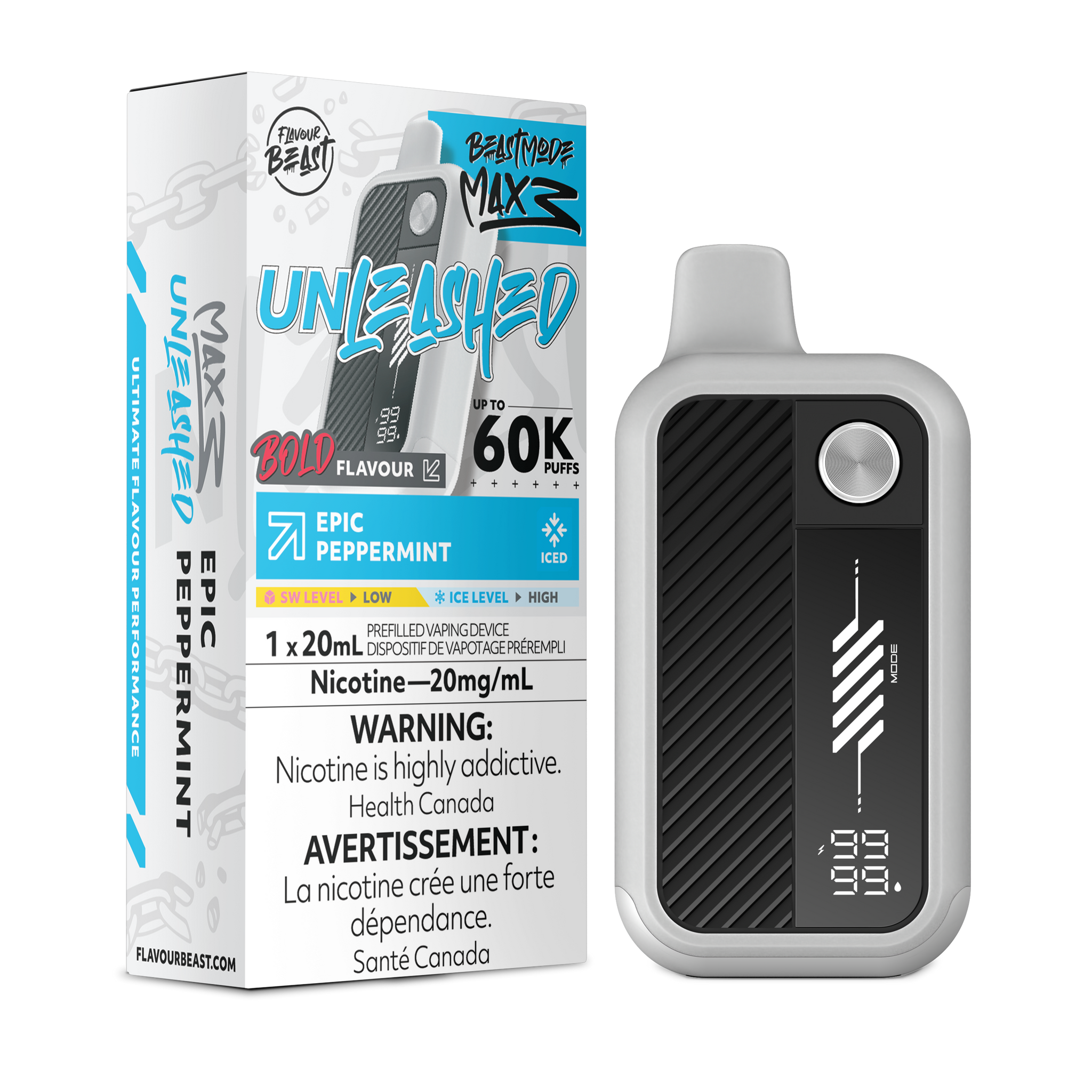 Epic Peppermint Flavour Beast Beast Mode MAX 3 60K Keswick Alliston Newmarket Woodbridge Vaughan Toronto GTA Ontario Canada