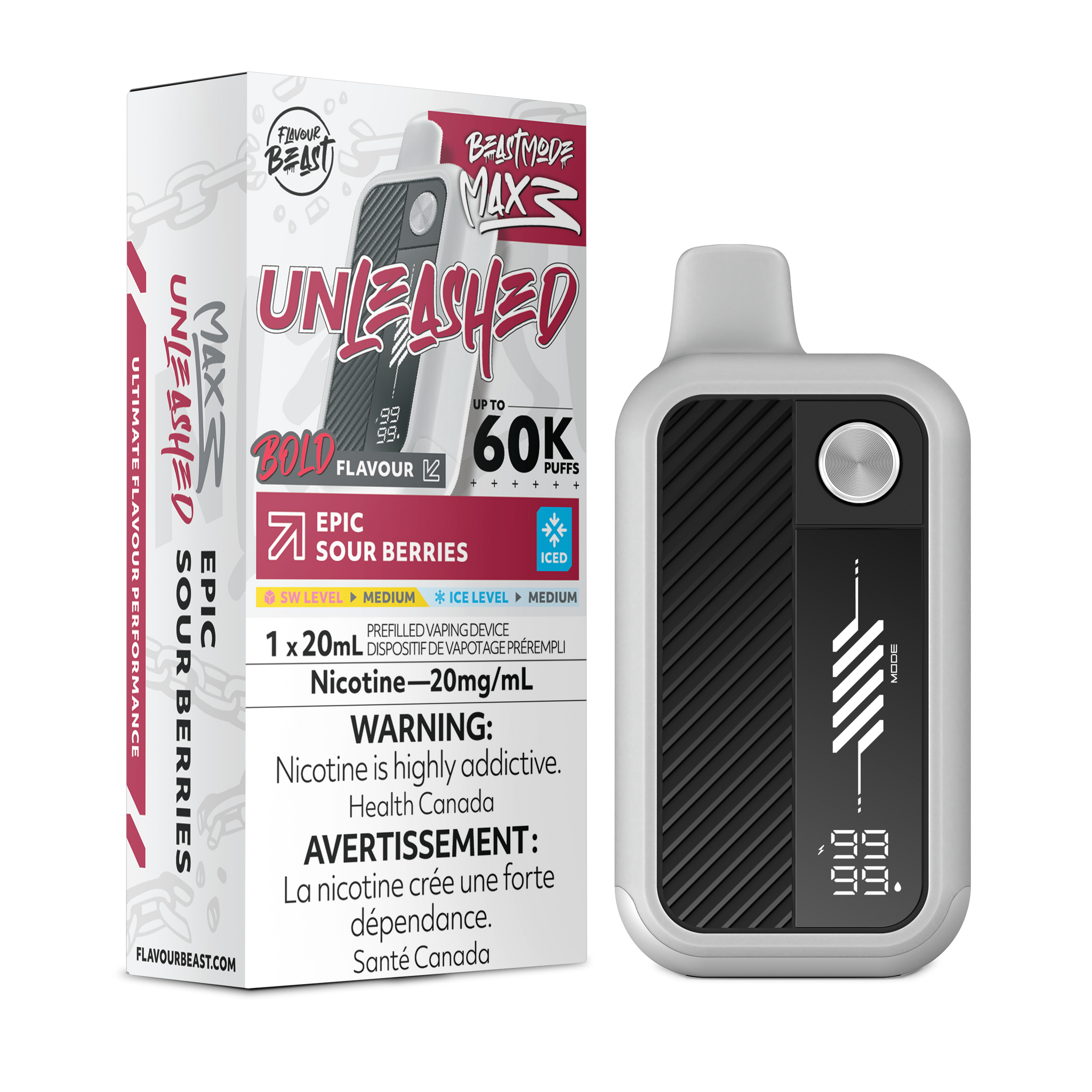 Epic Sour Berries Flavour Beast Beast Mode MAX 3 60K Keswick Alliston Newmarket Woodbridge Vaughan Toronto GTA Ontario Canada