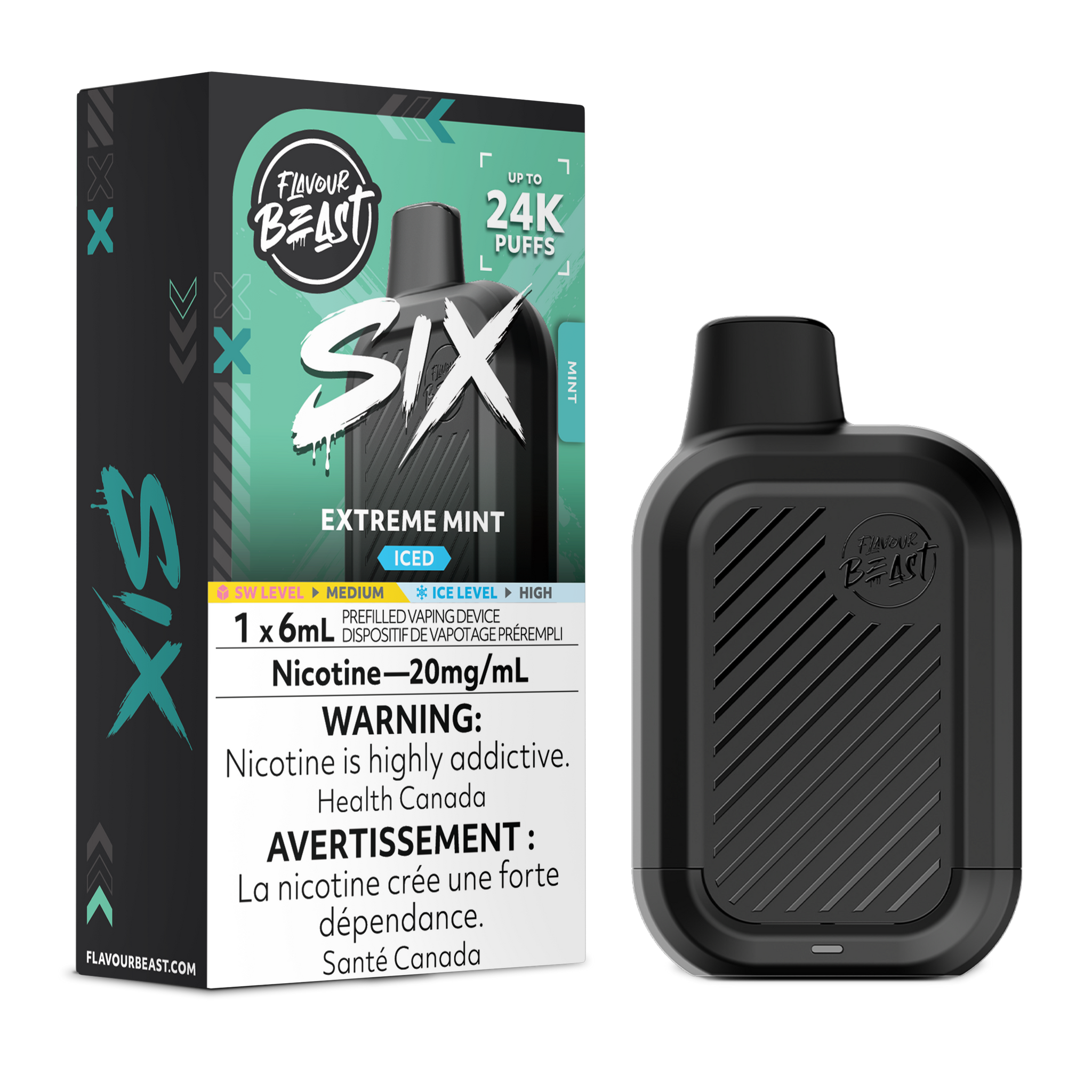 Extreme Mint Flavour Beast SIX Disposable Keswick Alliston Newmarket Woodbridge Vaughan Toronto GTA Ontario Canada