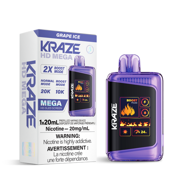 Grape Ice KRAZE HD MEGA 20K Disposable Keswick Alliston Newmarket ...