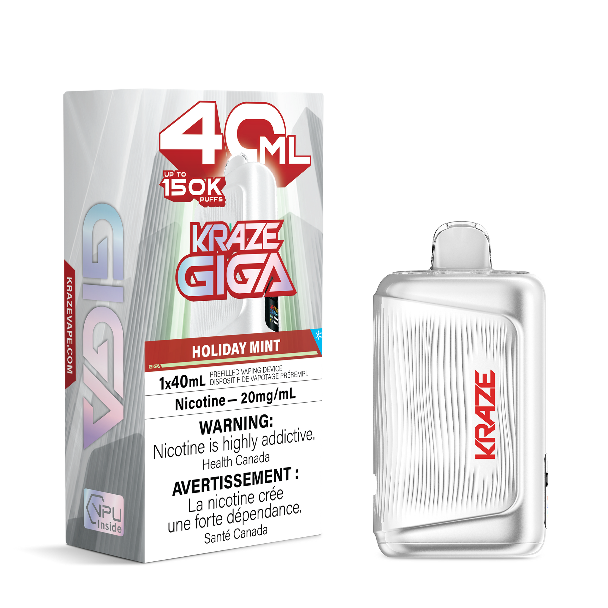Holiday Mint Kraze GIGA 150K Disposable Keswick Alliston Newmarket Woodbridge Vaughan Toronto GTA Ontario Canada