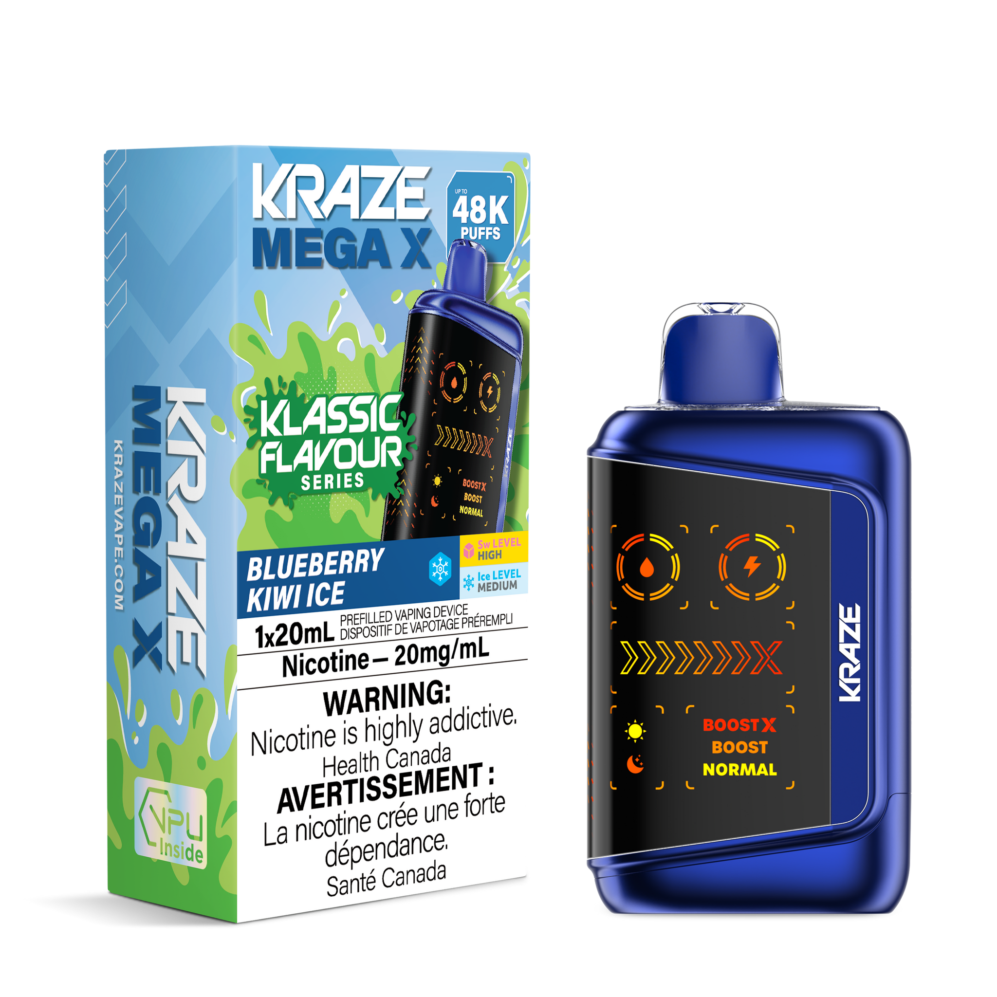 Blueberry Kiwi Ice Kraze HD Mega X 48K Keswick Alliston Newmarket Woodbridge Vaughan Toronto GTA Ontario Canada
