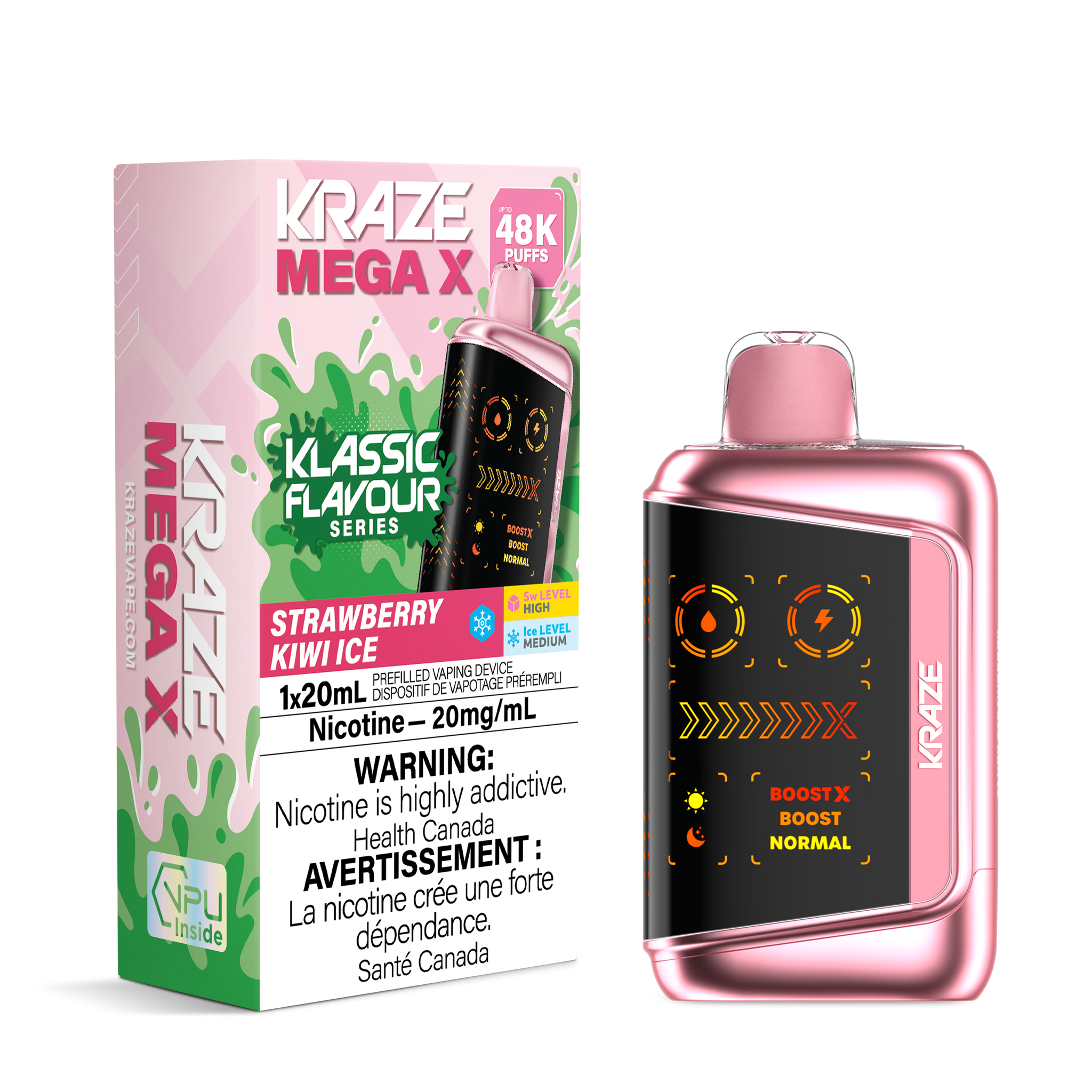 Strawberry Kiwi Ice Kraze HD Mega X 48K Keswick Alliston Newmarket Woodbridge Vaughan Toronto GTA Ontario Canada