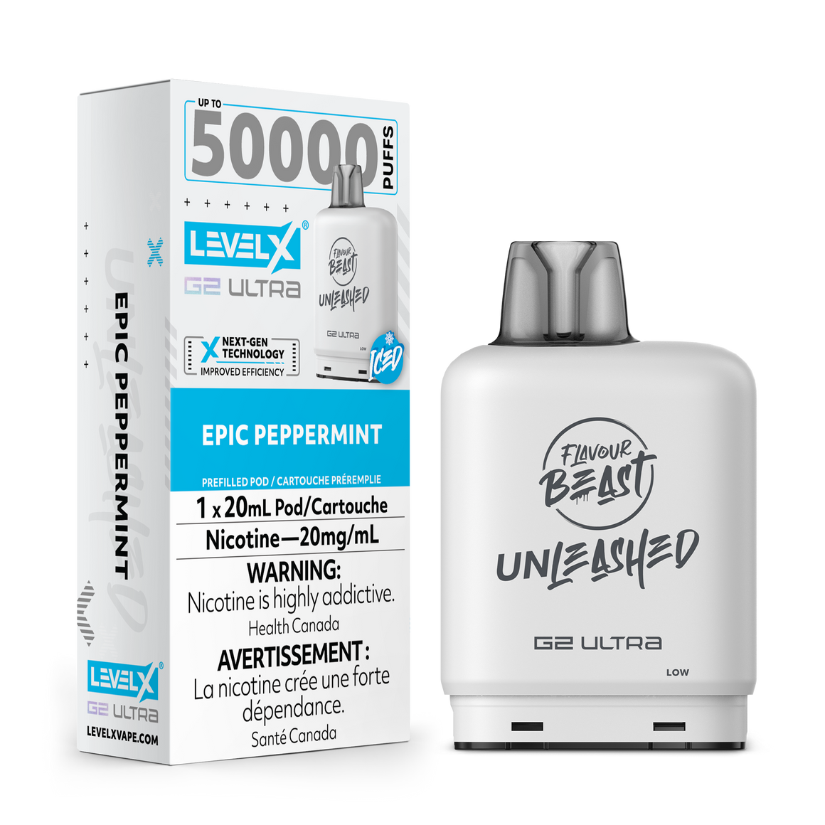 Epic Peppermint LEVEL X G2 Ultra 50K Pod Keswick Alliston Newmarket Woodbridge Vaughan Toronto GTA Ontario Canada